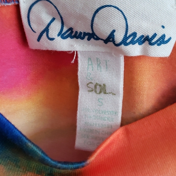 Colorful Tie-Dyed Cold-Shoulder Blouse - Picture 7 of 7